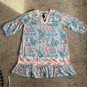 Tolani Collection Printed Dress with Ruffle